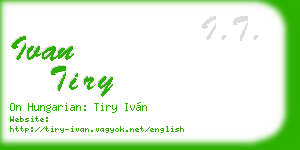 ivan tiry business card